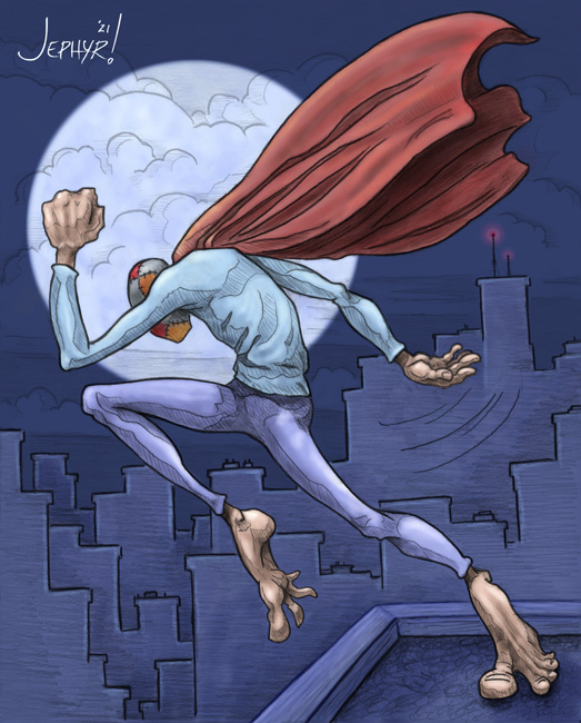 'Super Rick' &mdash; Digital Painting - Copyright 2021 - Jephyr - All Rights Reserved